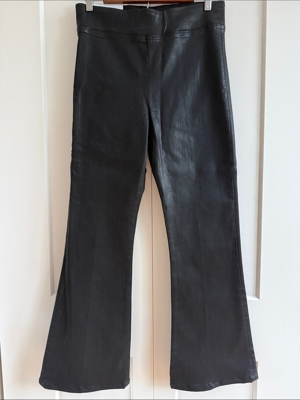 Frame Black waxed  Flared Pants
